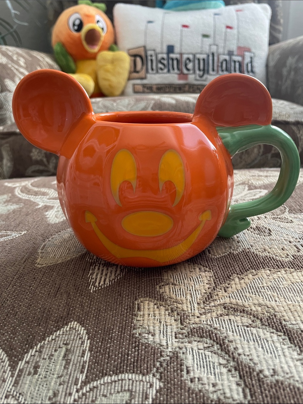 Disney Mickey Mouse Ceramic Pumpkin Coffee Mug